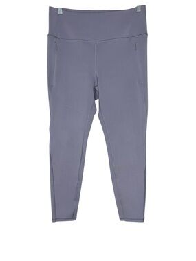 Spyder Active Blue Grey High Waisted Tech Fleece Leggings Large